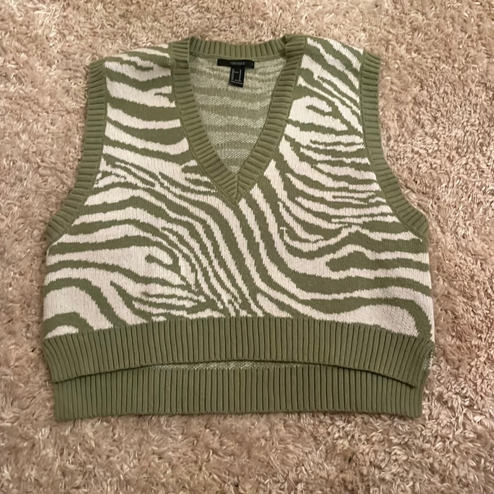 Green Forever 21 sweater vest